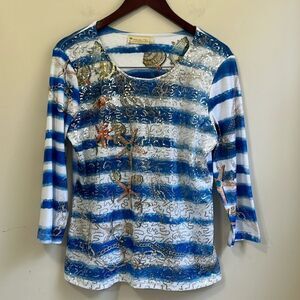 Impulse California Women’s 3/4 Length Sleeve Blouse Size Large
